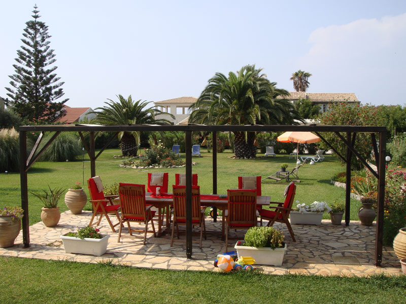 012 Sitting Area in the Garden Villa Eleftheria accommodation in corfu